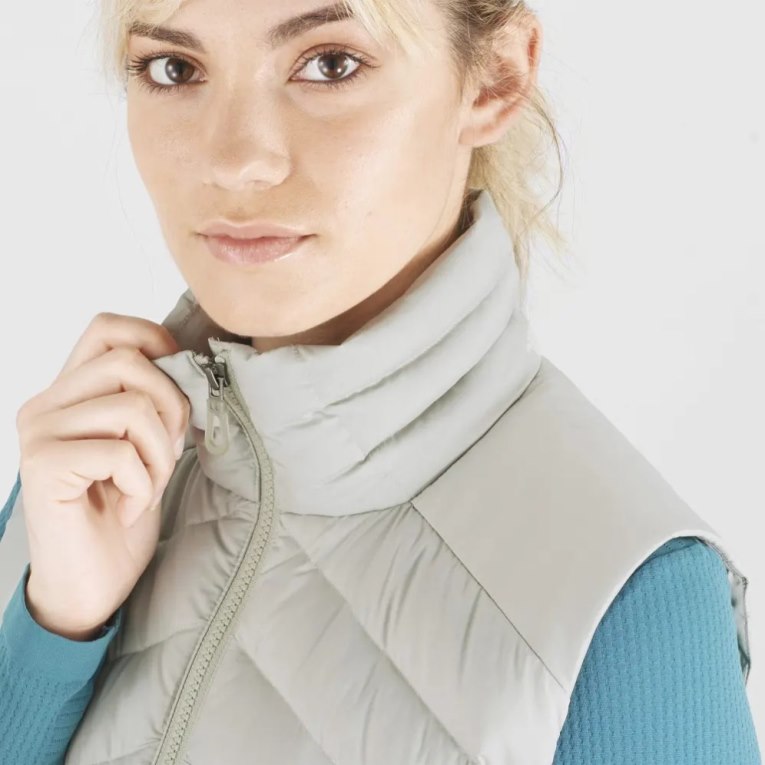 Light Grey Salomon Essential Xwarm Down Women's Vest | PH 76051I